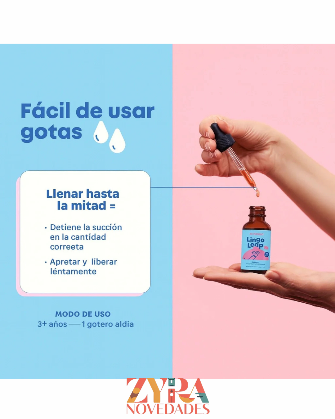 Lingo Leap gotas con Zeolita, Vit D3 y Vit B12